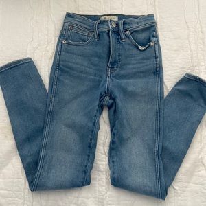10” High Rise skinny madewell jeans size 24